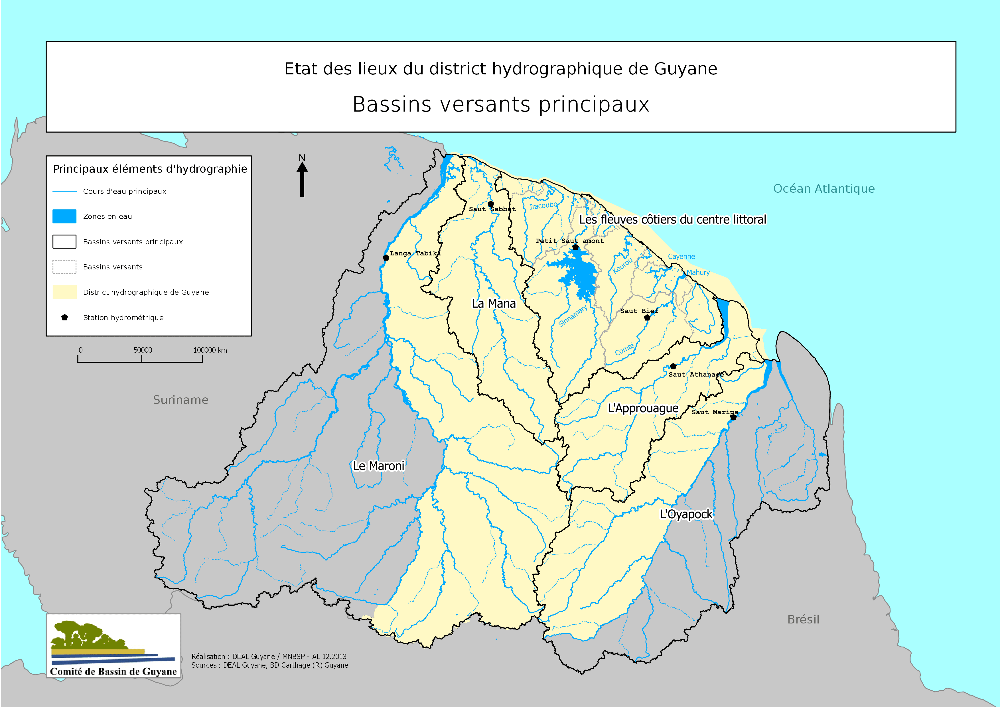 carte bassins versants